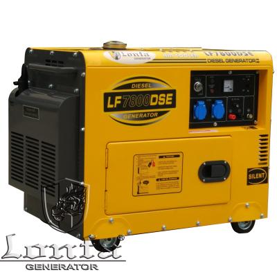 China 3kw 5kw 6kw 7kw Canopy Electric Portable Silent Type Power Diesel Generator DG5800DSE /6800DSE/7800DSE for sale