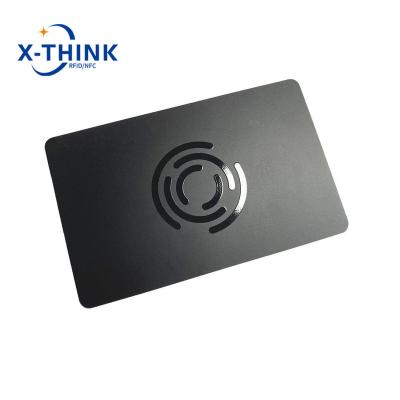 China PVC RFID NFC Card NFC Card Waterproof/Waterproof Plastic Programmable Black Matte Business Cards With UV Spot for sale