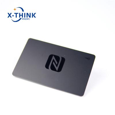 China Waterproof / Spot Waterproof UV Black PVC RFID NFC Card Matte NFC Business Cards for sale