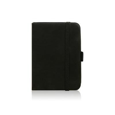 China Small Simple Black Leather Travel Cover Pu Style Notebook Easy To Carry Cute Custom Logo Notebook for sale