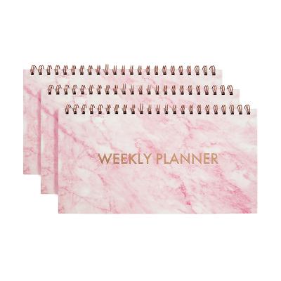 China Simple A4 Style Planner Notebook Spiral Planner Weekly Custom Printing Cute Pink Huge Planner Notebook for sale