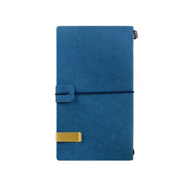 China Simple Style Vintage PU Leather Cover For Handmade Budget Insert Refillable Soft Cover Filed Notes for sale