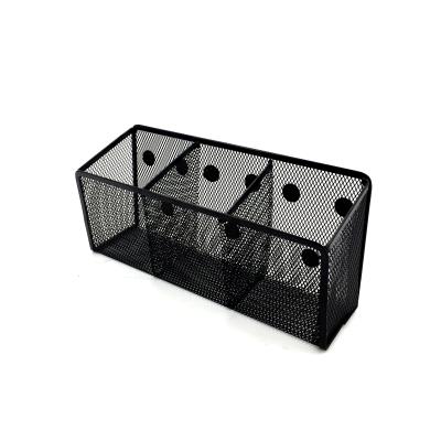 China 100% Eco-friendly Wideny Desktop Accessories Iron Pen Organizer Metal Wire Mesh Magnetic Pen Holder for Storing Pencil or Marker for sale