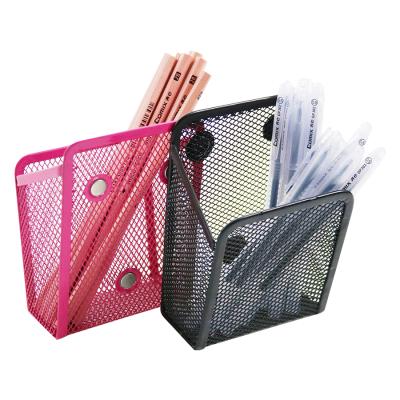 China Sustainable Magnetic Welding Cup Holder Storage Basket Fridge Pen Hanging Holder for sale