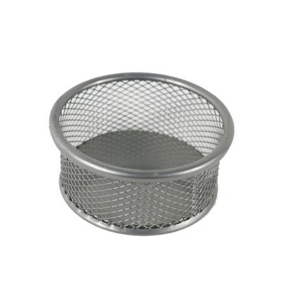 China Free Sample Supply Custom Desktop Metal Mesh Sliver Clip Holder Pattern Design Desktop Cup Holder for Office for sale