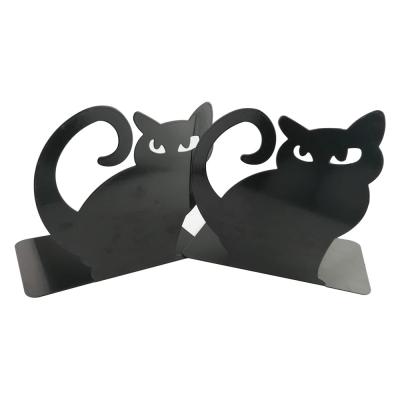 China Thickening Iron Metal Bookends School Library Office Home Study Metal Bookends Non-slip Book Ends for sale