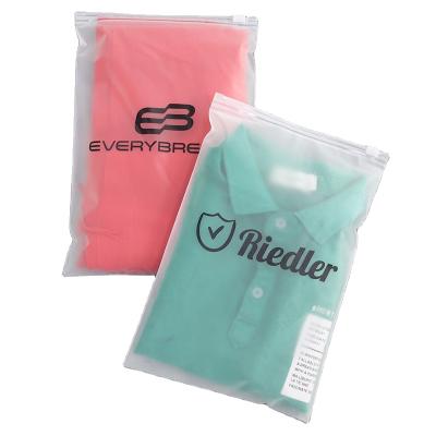 China Disposable Custom Logo EVA Zipper Plastic Clothing Pouches Bag Frosted Zipper Bag Packing Plastic for sale