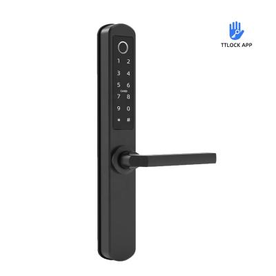 China Morden home style office apartments hotel electric panel with key lock security keys security ttlock APP BLE aluminum smart digital door lock for sale