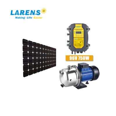 China LARENS 1HP 750W Outdoor High Lift and Small Flow DC Booster Solar Water Pump for Home and Agriculture for sale