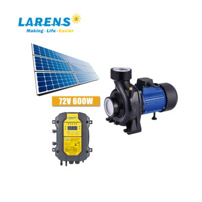 China DC 72V 600W Solar Water Pump Family Homes LARENS Outdoor Brass Impeller Big Flow Solar Water Pump for sale