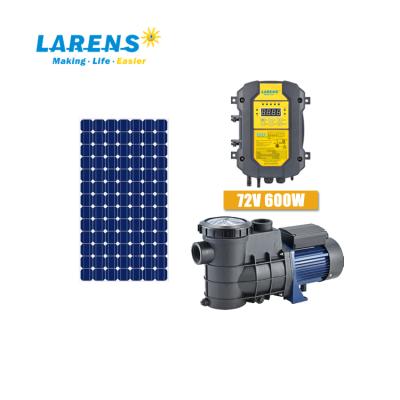 China LARENS Family Homes Solar Water Pump DC 72V 600W Solar Pumps For Swimming Pool Water Filtration for sale