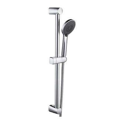 China With Sliding Bar Factory Economical Hot Sale Chrome Shower Set Stainless Steel Sliding Column With Hand Shower And Hose for sale