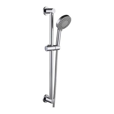 China With Economic Hot Sale Hotel Bathroom Project Chrome Color Stainless Steel Sliding Bar With ABS Hand Shower Sliding Shower Sets for sale