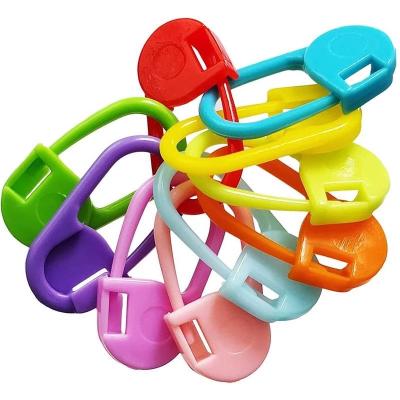 China 100PC Mix Color Plastic Knitting Stitch Crochet Locking Cross Stitch Markers Stitch Needle Clip Hook Knitting Markers For DIY Craft for sale