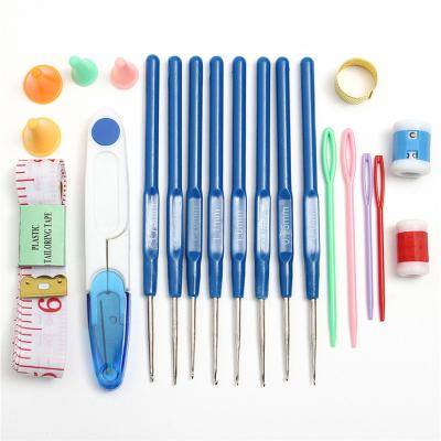 China Sewing 57 in 1 Full Set DIY 16 Sizes Needles Stitches Knitting Craft Case Weaving Tools Sewing Tools Crochet Hooks Set for sale