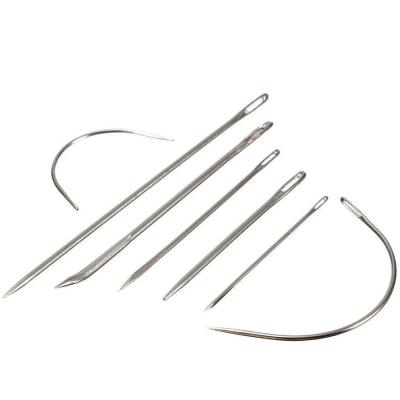 China Heavy Duty 7Pcs Hand Sewing Needles Canvas Carpet Sewing Home Leather Repair Tools Connecting Upholstery Needles For Sewing Accessories for sale