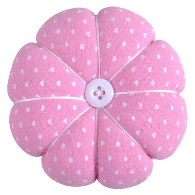 China Wearable Polka Pink Dots Pin Cushion Wrist Pins Cushions Wristband Sewing Needle Pins Holder for Sewing Quilting Pincushions for sale