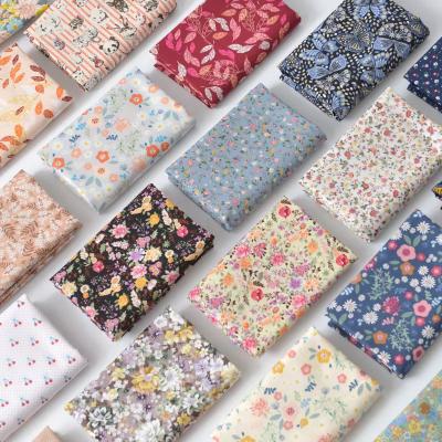 China Tear-Resistant 70s*100s Floral Liberty Flowers Cotton Printed Sewing Clothes Handmade Poplin Fabric for sale