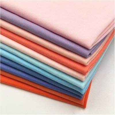 China Shrink-Resistant 95% Cotton 5% spandex 165gsm 6 colors instock mercerized knitted cotton single jersey stretch fabric for T-shirt for sale