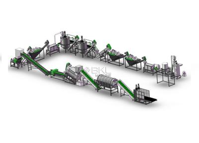 Cina 1500kgh linea di riciclaggio di plastica di lavaggio dell'animale domestico della lavatrice 90KW Debaler in vendita