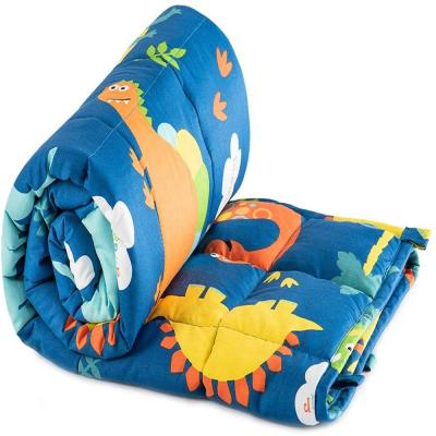 China Anti-pilling Cotton Weighted Children's Printing Blanket 5lb 36*48 Thumb Weighted Blankets For Kids Mall Pockets for sale