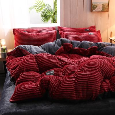 China Crystal Therapy Winter Bedspread Amazon Milk Velvet Bedspread Velvet Bedspread Bedding Set for sale