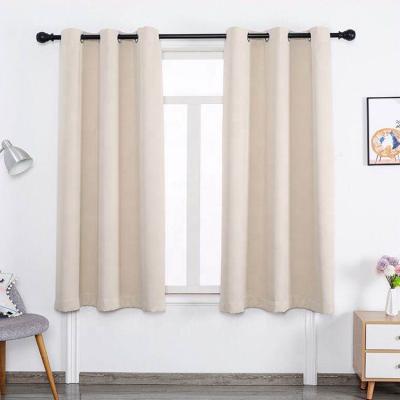 China Fast Shipping Blackout Simple Pure Color Insulated Shading Curtain For Kitchen, Doorway And Living Room for sale