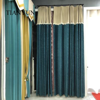 China Blackout Style Blackout Style High Quality Ready Made Embossed Curtain For Living Room for sale