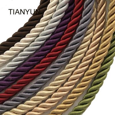 China High Tenacity Custom 2022 Wholesale Custom Polyester Cotton Twist Decorative Colorful Macrame Ties For Curtain Tassel for sale