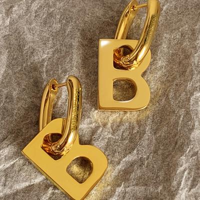 China Brand Jewelry Inspired High Quality Thick Gold FASHIONABLE Accessories Designer Letters Gg Bb Silver Earrings for sale