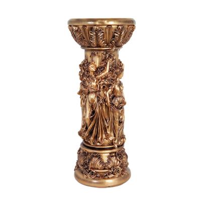 China Resin Decoration Round Column Stand Home Decor and Supply 865BK for sale