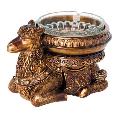 China Polyresin Unique Luxury Antique Camel Decorative Bronze Animal Ashtray for sale