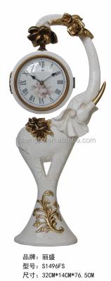 China Classical Antique Floor Clock/Resin Elephant Stand Clock/Double Side Clock for sale