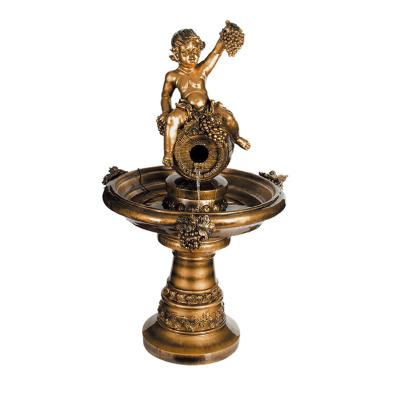 China Traditional B058BK+8832BK Angel Resin Angel Water Fountain Indoor for sale