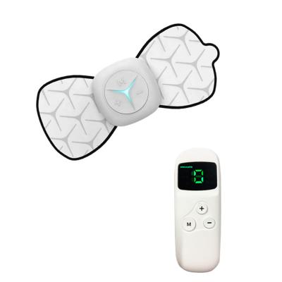 China Hot Sale Amazone Remote Operation Mini Smart Electronic Pulse Massager Rechargeable USB Gel Pad Body Massager for sale