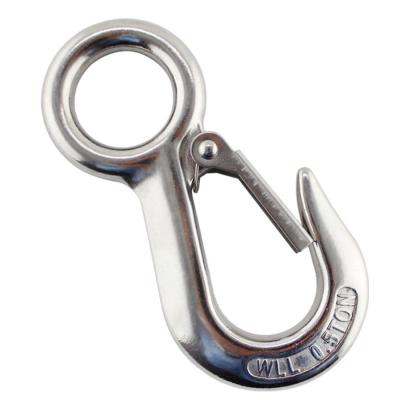 China Big Cargo Stainless Steel Eye Hook /  Flexibility Stainless Swivel Snap Hook PVC Coated for sale