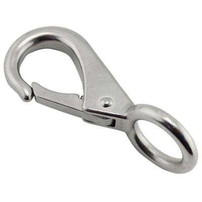 China Polished New Product Fixing Stainless Steel Eye Hooks / Aisi 316 Carabiner Flexibility for sale