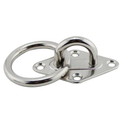 China Marine Stainless Steel Eye Plate With Ring  Diamond Pad Eye With Ring Welded for sale