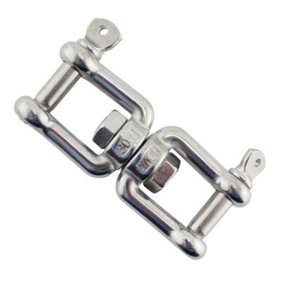 China Polished Stainless Steel Jaw Jaw Swivel Shackle Lightweight Stainless Rigging Hardware for sale