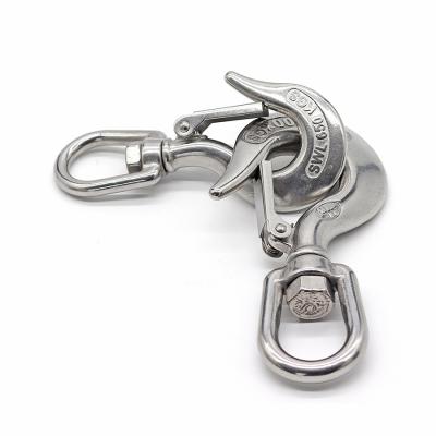 China Stainless Steel Rigging Hardware With ISO Certification And High Corrosion Resistance Fixed Eye Snap Hook for sale