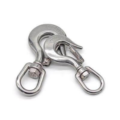 China Corrosion Resistance Swivel End Stainless Swivel Snap Hook Rigging With Safety Latch Product for sale