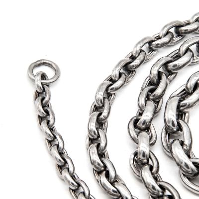 China Welded 36 Mm Stainless Steel Long Link Chain / DIN 766 Short Link Chain for sale