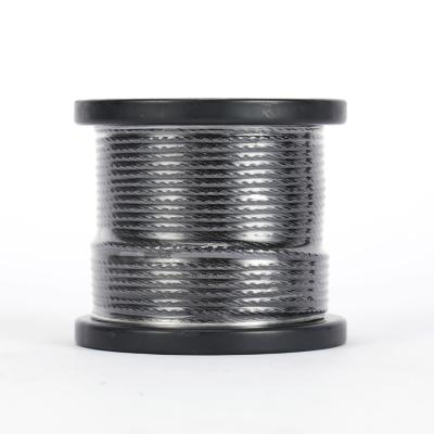 China Steel Wire Rope Black Vinyl Coating Wear Resistance 4mm Wire Rope for sale