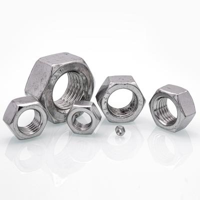 China Grade Ss 304 Hex Nut Hexagon Slotted Machine Thread Nut For Corrosion Resistance M16 Stainless Nut for sale