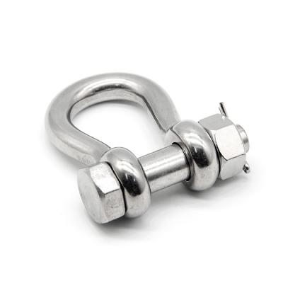 China Bow 304 316 Stainless Steel Anchor Shackle With Split Pin Lock for sale