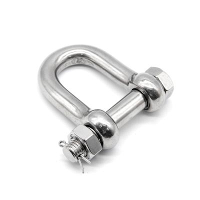 China Grade 304 316 Stainless Steel Shackle With Safety Bolt Pin for sale