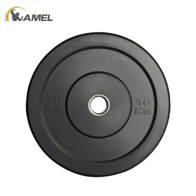 China High Quality Black Rubber Bumper Plate Eco-friendly Weightlifting Rubber Plate Custom Logo Available for sale