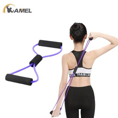 China High Quality 8 Shape Latex Resistance Band Chest Expander Test Program Exercise Tube for sale