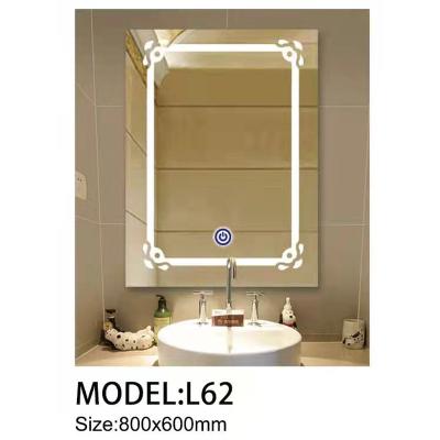 China Minimalist Home Type Different Sizes Can Choose Gold Bathroom Mirror Iron Shelf Smart Bathroom Mirror With Led for sale