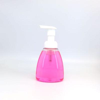 China Non Spill PET Factory Direct Sales Bottle 300ml Transparent Foam Left Right Hand Pump Waterproof Press Switch Custom Color for sale